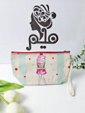 کیف آرایشی چرم فانتزی