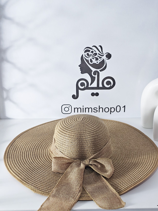 کلاه حصیری پاپیون کنفی