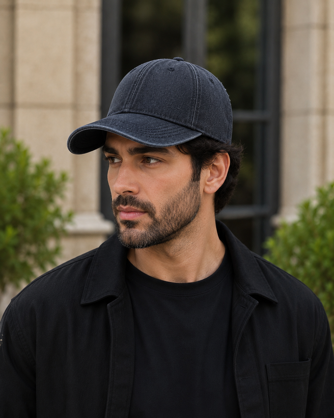 کلاه کپ جین ساده یونیسکس مدل کلاسیک