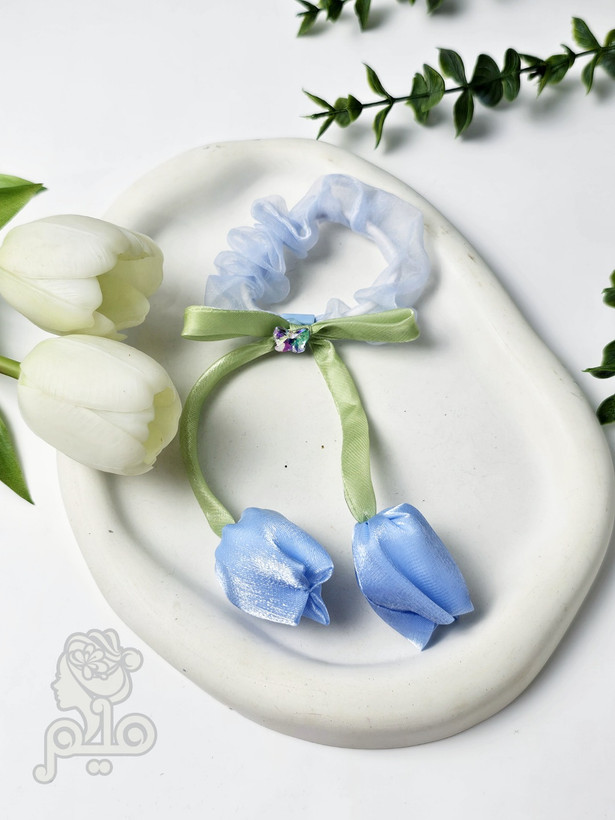 کشمو حریر با آویز گل لاله 🌷